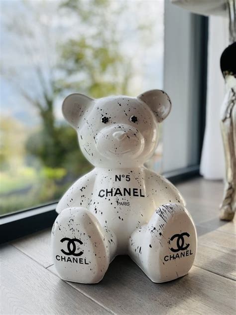 chanel teddy bear|chanel black and white teddy bear.